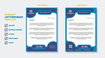 set of modern letterhead template for stationery design all business corporate company. vector format editable A4. for download.