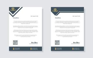 set of modern letterhead template for stationery design all business corporate company. vector format editable A4. for download.