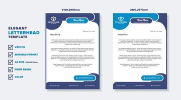 set of modern letterhead template for stationery design all business corporate company. vector format editable A4. for download.