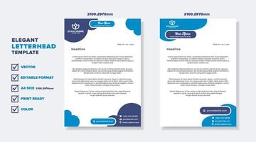 set of modern letterhead template for stationery design all business corporate company. vector format editable A4. for download.