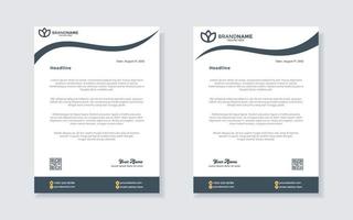 set of modern letterhead template for stationery design all business corporate company. vector format editable A4. for download.