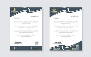 set of modern letterhead template for stationery design all business corporate company. vector format editable A4. for download.