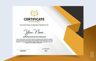 Modern of achievement certificate template vector