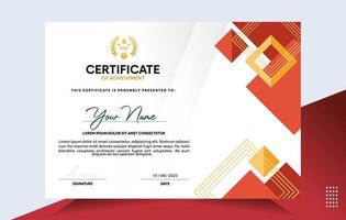 Modern of achievement certificate template vector