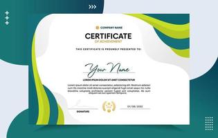 Modern of achievement certificate template vector