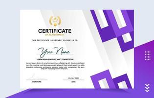 Modern of achievement certificate template vector