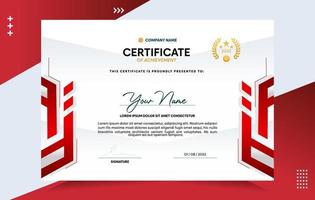 Modern of achievement certificate template vector