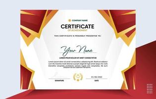 Modern of achievement certificate template vector