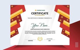 Modern of achievement certificate template vector