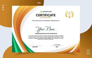 Modern of achievement certificate template vector