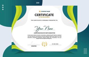 Modern of achievement certificate template vector