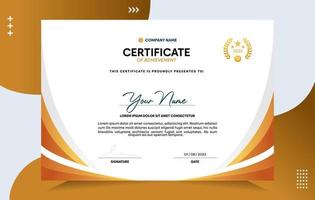 Modern of achievement certificate template vector