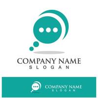 message bubble logo and symbol speech vector