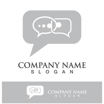 message bubble logo and symbol speech vector