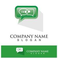 message bubble logo and symbol speech vector