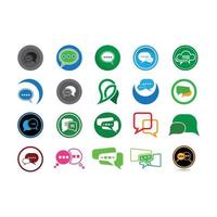 message bubble logo and symbol speech vector