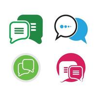 message bubble logo and symbol speech vector