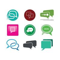 message bubble logo and symbol speech vector