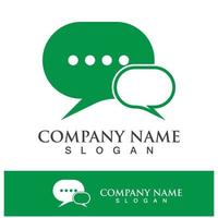 message bubble logo and symbol speech vector