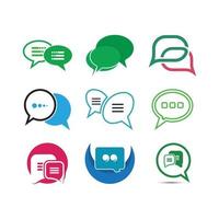 message bubble logo and symbol speech vector