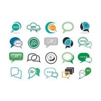 message bubble logo and symbol speech vector