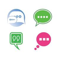 message bubble logo and symbol speech vector