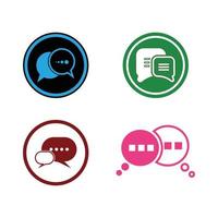 message bubble logo and symbol speech vector