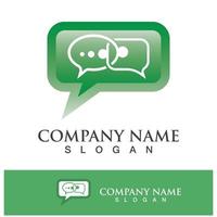 message bubble logo and symbol speech vector