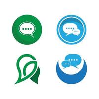 message bubble logo and symbol speech vector