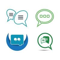 message bubble logo and symbol speech vector