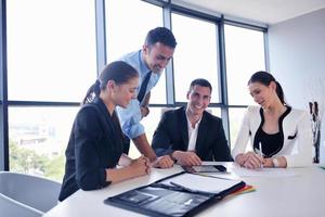 business people group in a meeting at office photo