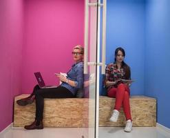 group of business people in creative working  space photo