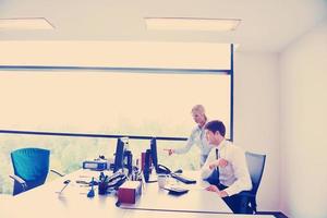 business people in a meeting at office photo