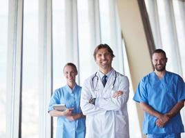 group of medical staff at hospital photo