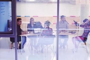 startup business team on meeting at modern office photo