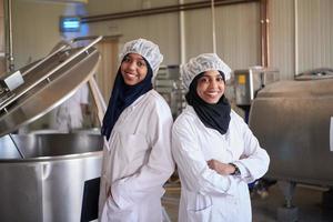 business woman team in local  cheese production company photo