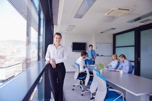 business people in a meeting at office photo