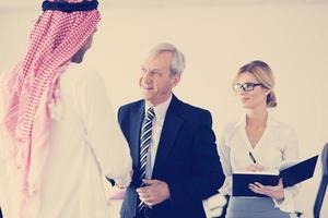 Arabic business man at meeting photo