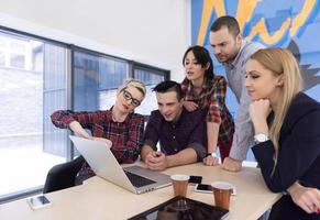 startup business team on meeting at modern office photo