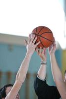 vista del juego de baloncesto foto