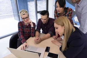 startup business team on meeting at modern office photo