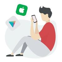 find app on store vector