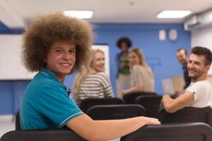 Portrait of young informal businessman photo