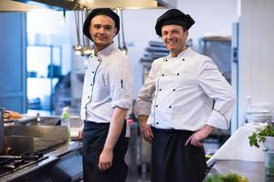 Portrait of two chefs photo