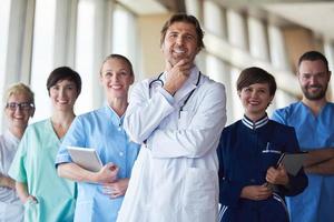 group of medical staff at hospital photo