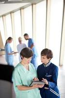 group of medical staff at hospital photo