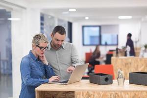 startup business team on meeting at modern office photo