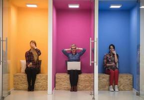 group of business people in creative working  space photo