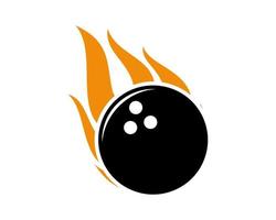 Fire with bowling ball inside vector