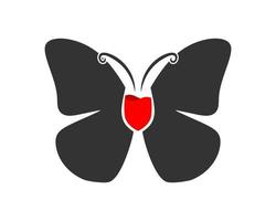 Butterfly with red syrup inside vector